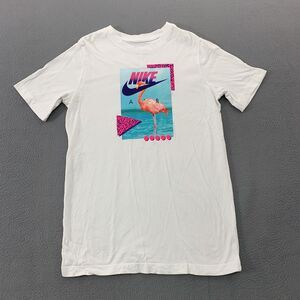 Nike Shirt Youth XL White Nike Air Flamingo Graphic Tee Cotton Summer Casual